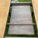Table en bois ronde avec rallonge intégrée