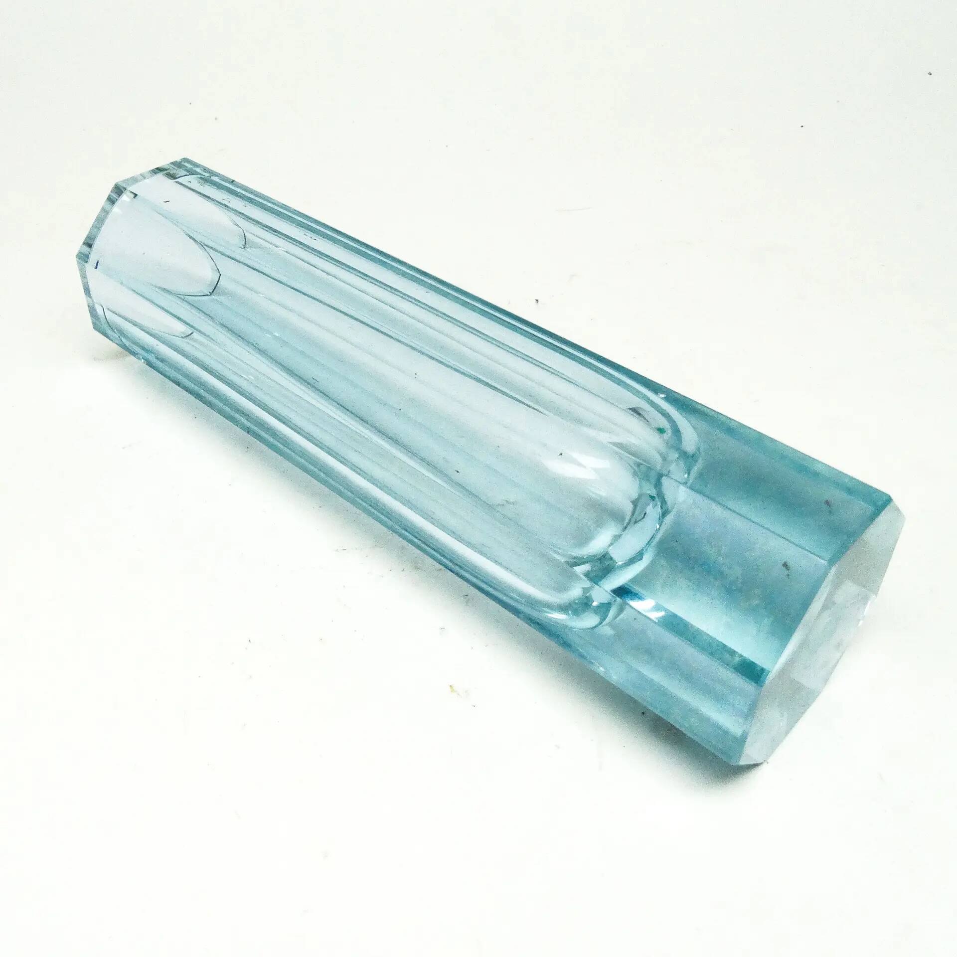 Art Deco vase, alexandrite crystal glass, Czechoslovakia, 1930s