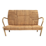 Japanese bamboo rope handmade highback sofa