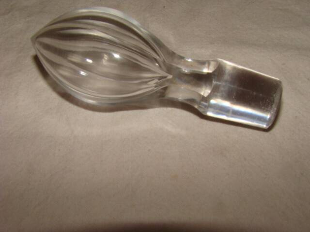 cut crystal wine carafe with a foot from "Lorraine", early 20th century