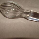 cut crystal wine carafe with a foot from "Lorraine", early 20th century