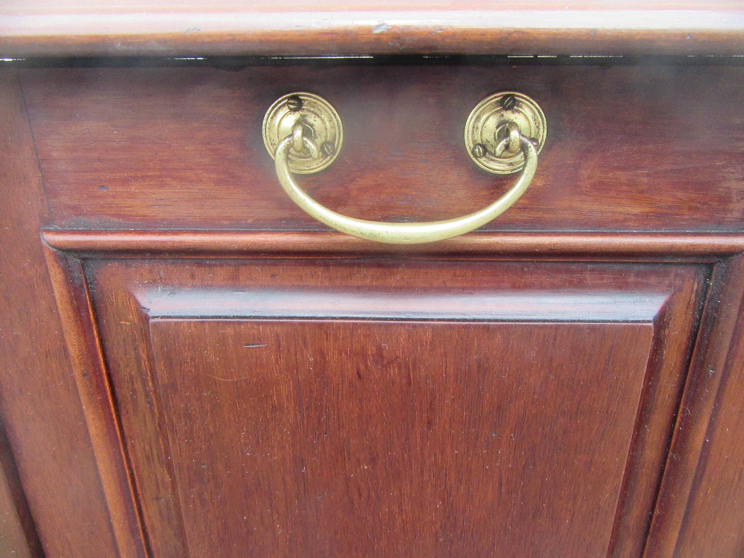 English mahogany bedside table