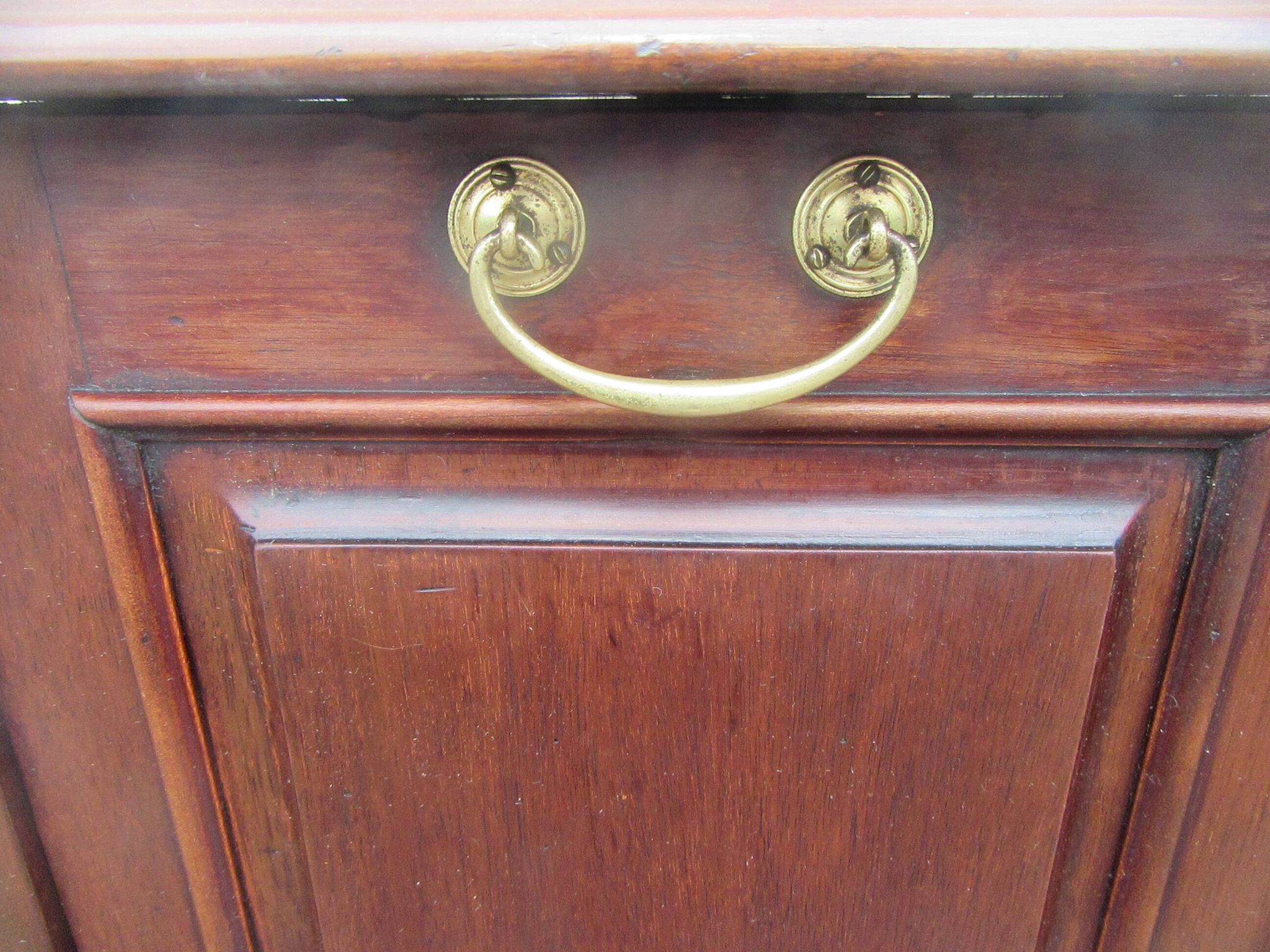 English mahogany bedside table