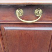 English mahogany bedside table