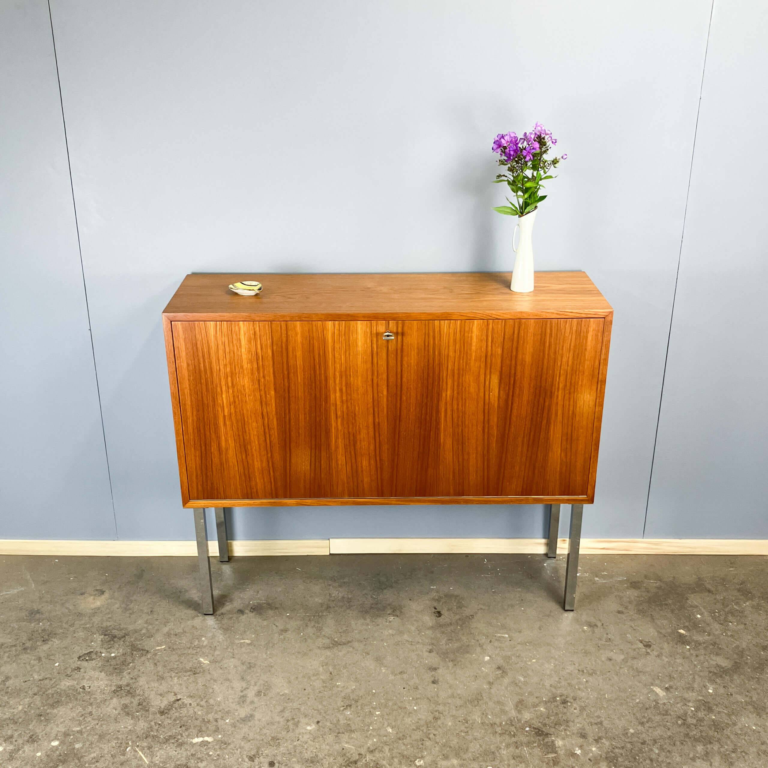Bar cabinet, small sideboard, teak, 1960s
