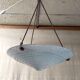 Art Deco pendant light in light blue Clichy glass - 1930s/40s