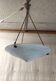 Art Deco pendant light in light blue Clichy glass - 1930s/40s