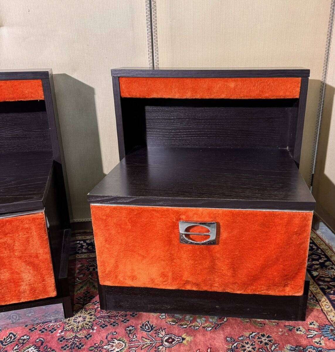 vintage 70s bedside tables