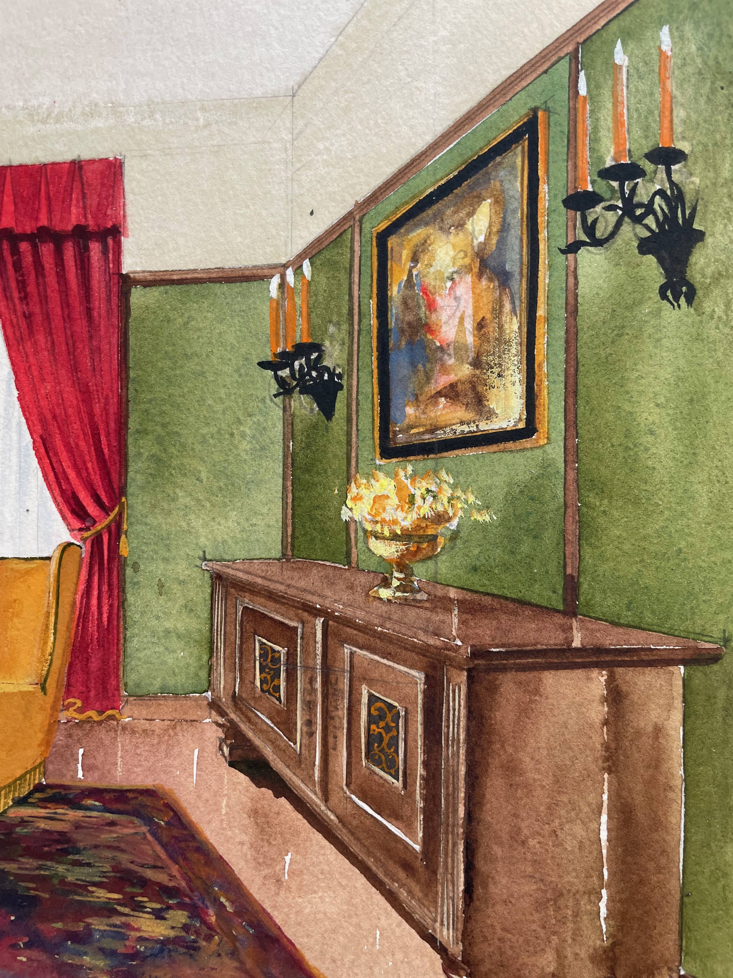 Painting decorative art interior architecture 30-50s