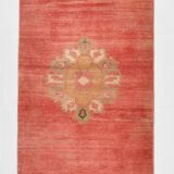 Red & Cream Classic Turkish Runner Rug, 75x296Cm