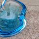 Cendrier en verre de murano de couleur bleue des années 50