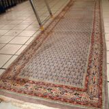 Vintage Indian Carpet Seraband handmade 74cm x 301cm 1970s, 1C813