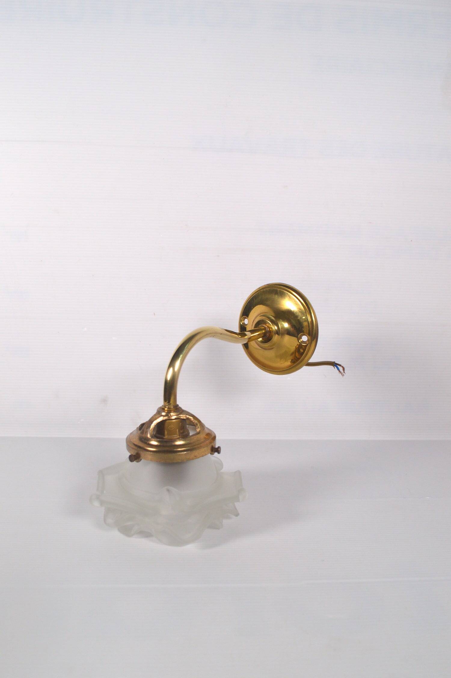 Swan neck flower wall light