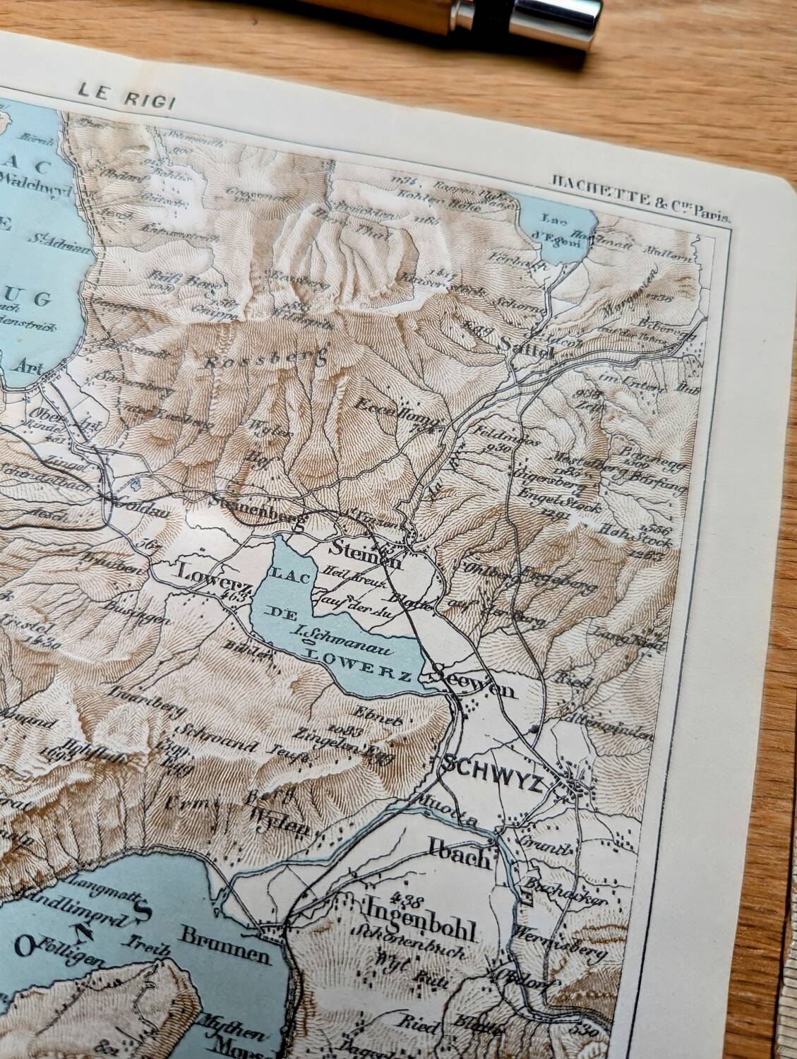 Printed in 1844, Le Rigi, Switzerland.