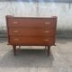 Commode vintage 3 tiroirs poignées années 60