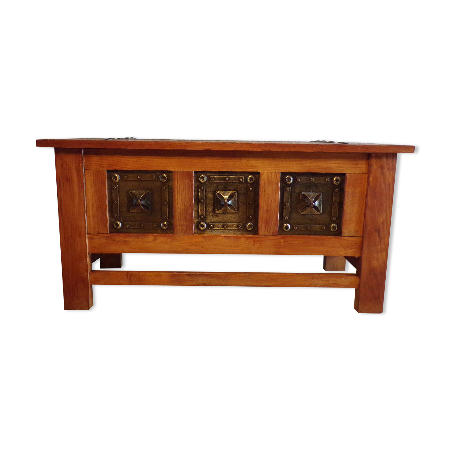 Berber style chest, wood and iron