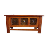 Berber style chest, wood and iron