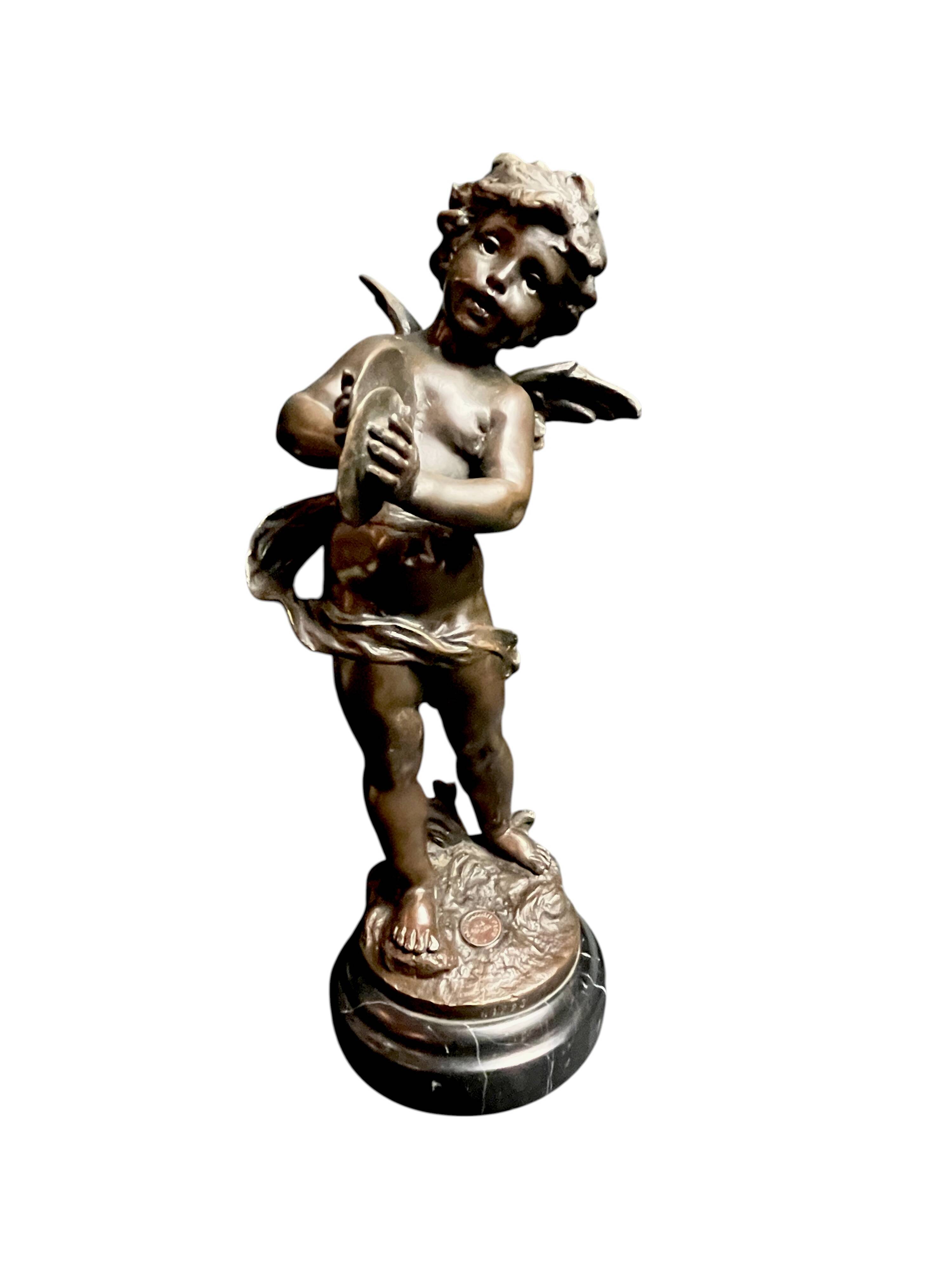Moreau (after), bronze the angel with cymbals signed 20th century
