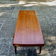 Table basse vintage revtangulaire en teck massif de john boné danemark 1960