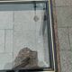 Console ancienne plateau verre vintage