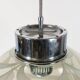 1970s Smoke Grey Textured / Striped Murano Italian Glass Pendant Lamp