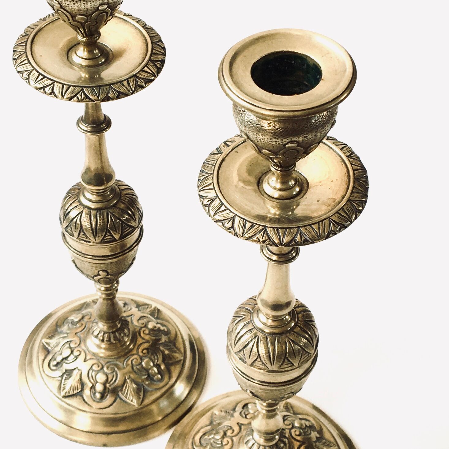 Bougeoirs en laiton