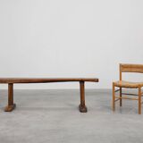 Mid 19th century rustic oak bench, France