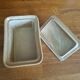 Vintage stoneware butter dish Village CNP with lid