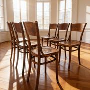 Set of six Authentic antique bentwood chairs, Antonio Volpe