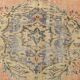 Soft Salmon & Navy Blue Handmade Wool Vintage Rug, 183x264 Cm