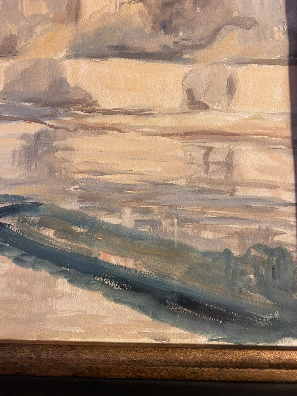 Old painting, edge of the Saône, XX century