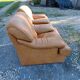 Paire de Fauteuils Vintage en Skai Marron Clair