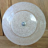 Coupe de suspension en Clichy rose et blanc 1950