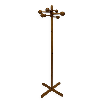 Vintage Coat Rack Daumiller pinewood Swedish minimalist design