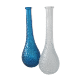 Paire de carafes d'Empoli de coloris bleu