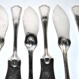 Set of 10 ercuis fish knives in silver metal, victoria spatours model