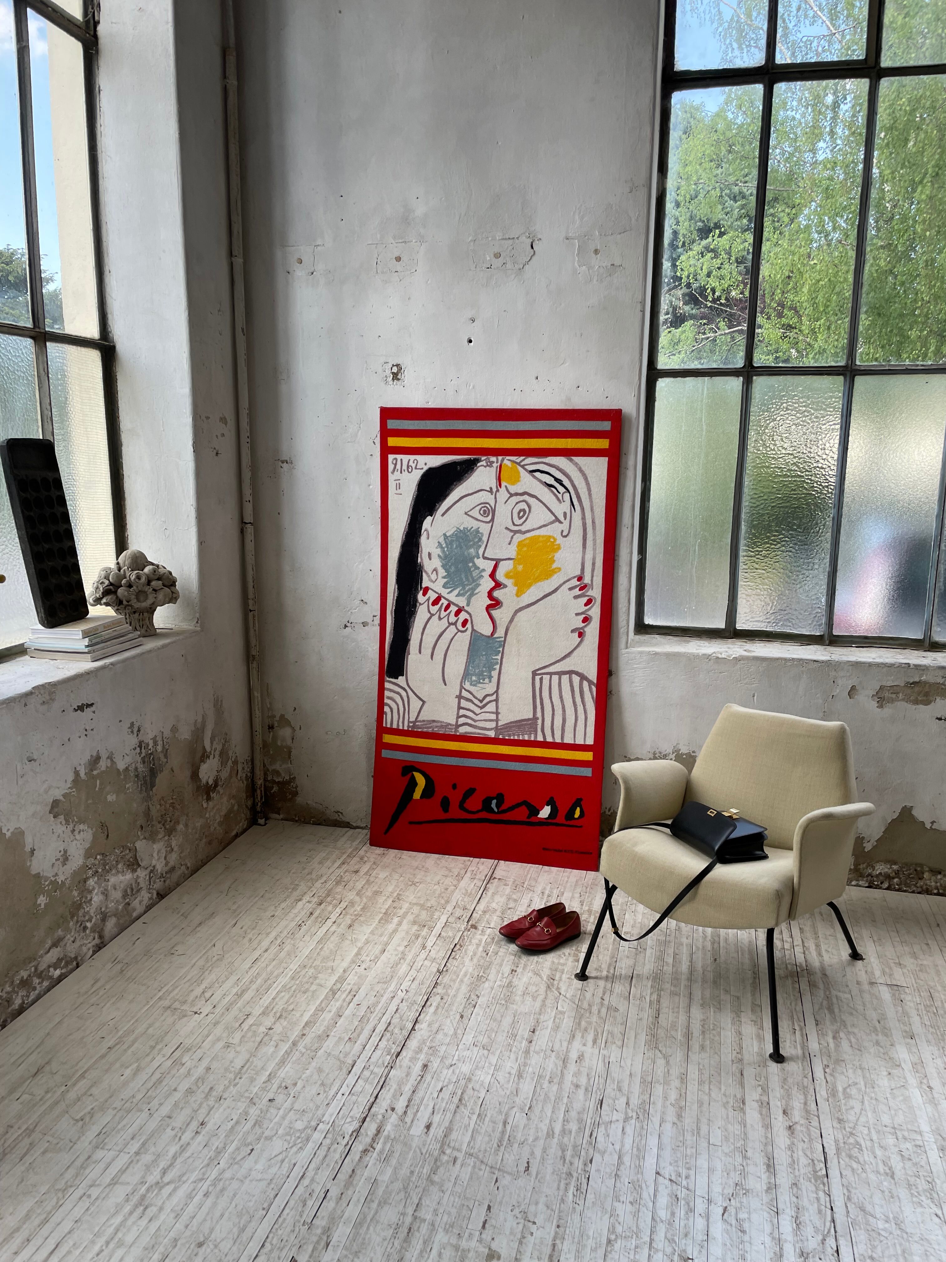 Canvas tapestry Picasso fabric coated on wood XXL