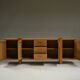 Large brustalist oak sideboard, Belgium.