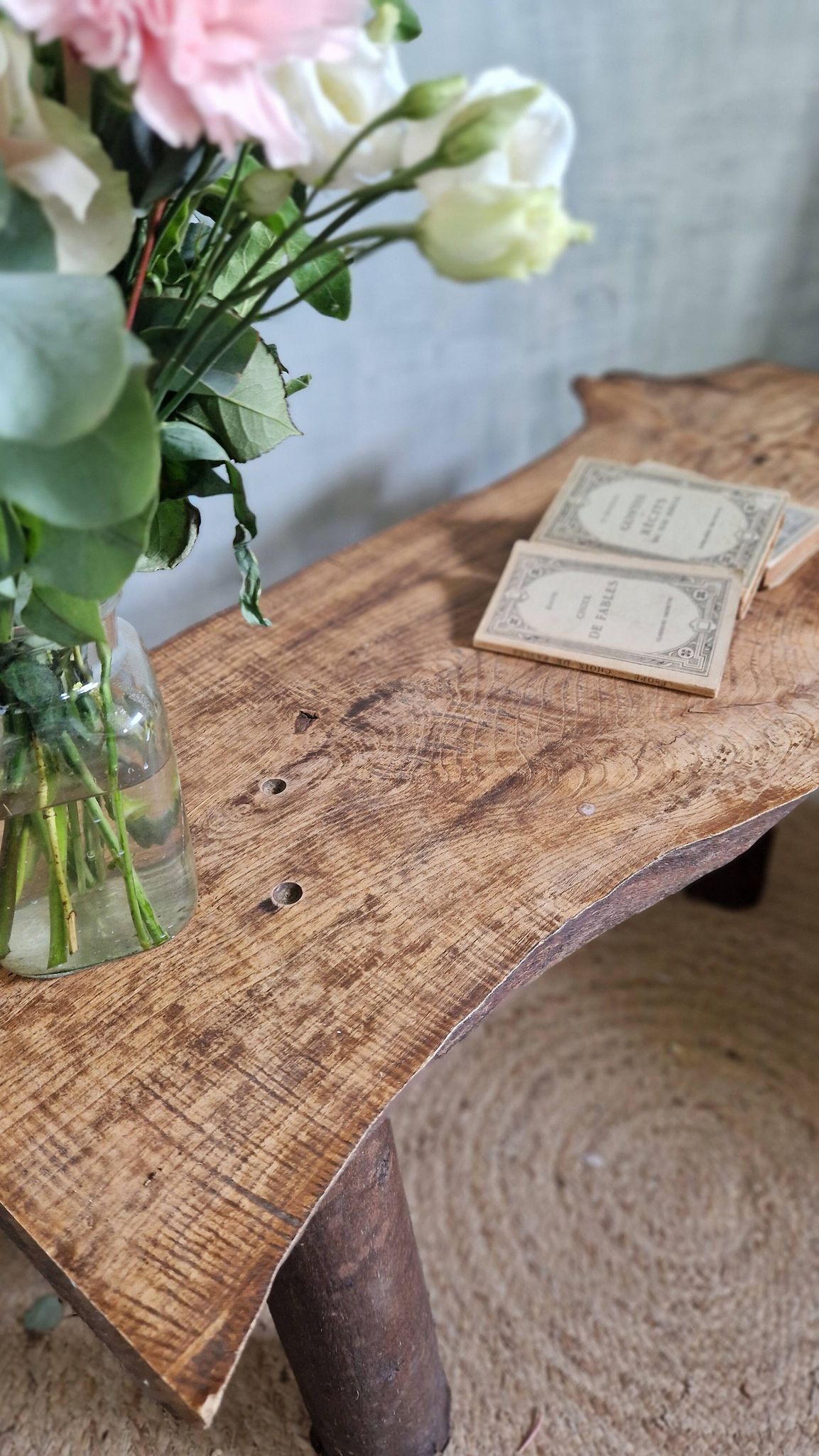 Brutalist wooden bench