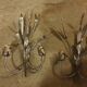 Pair of sconces sheaves of wheat 30x16x50 cm high.