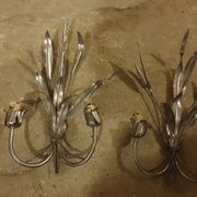 Pair of sconces sheaves of wheat 30x16x50 cm high.