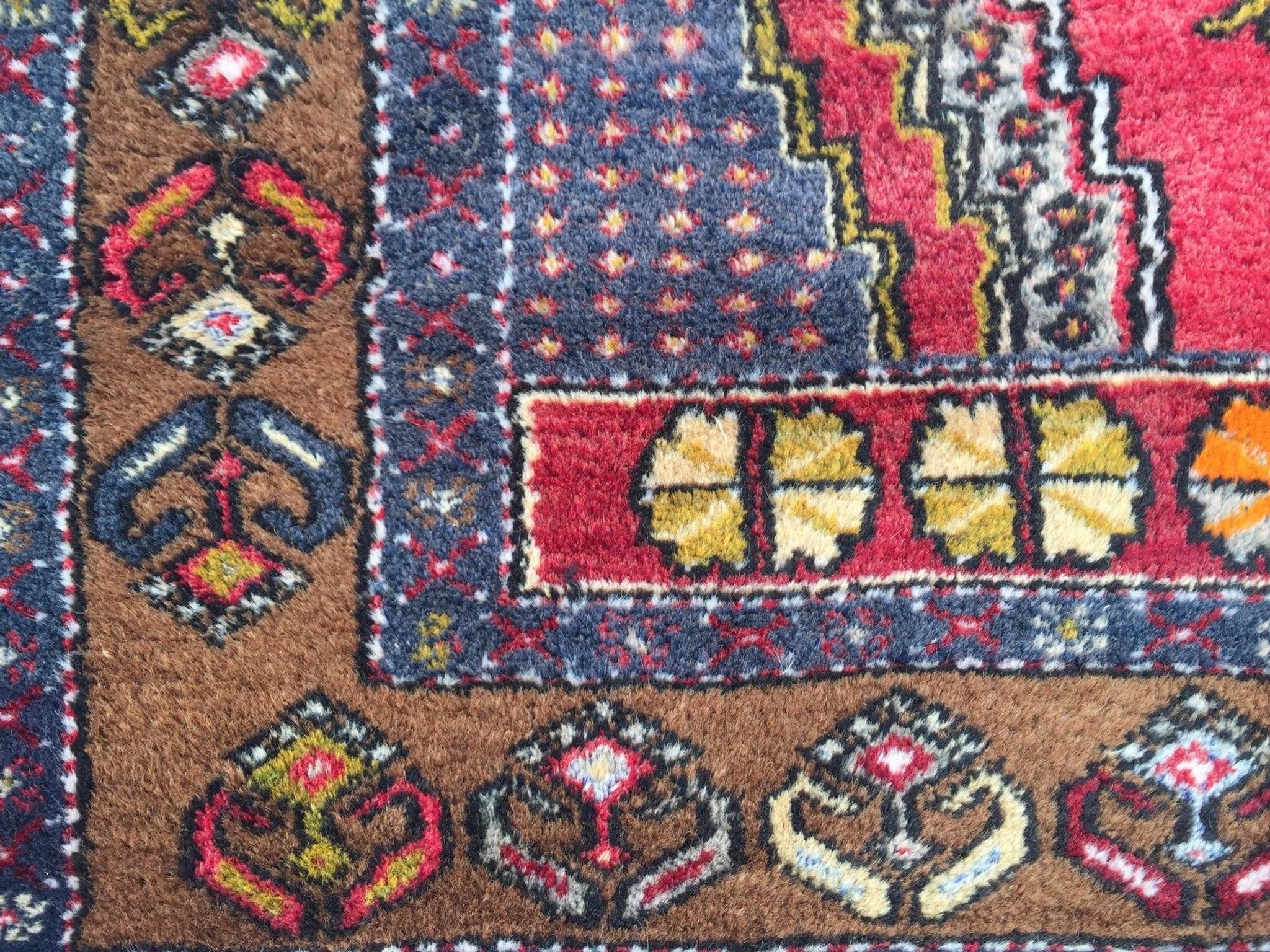 Turkish Prayer Rug vegetable dye 195x112cm