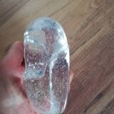 Clear glass tea light candle holder