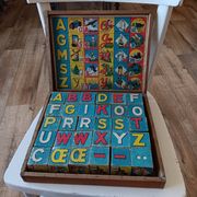 Cubes alphabétiques instructifs, début 20ème siècle