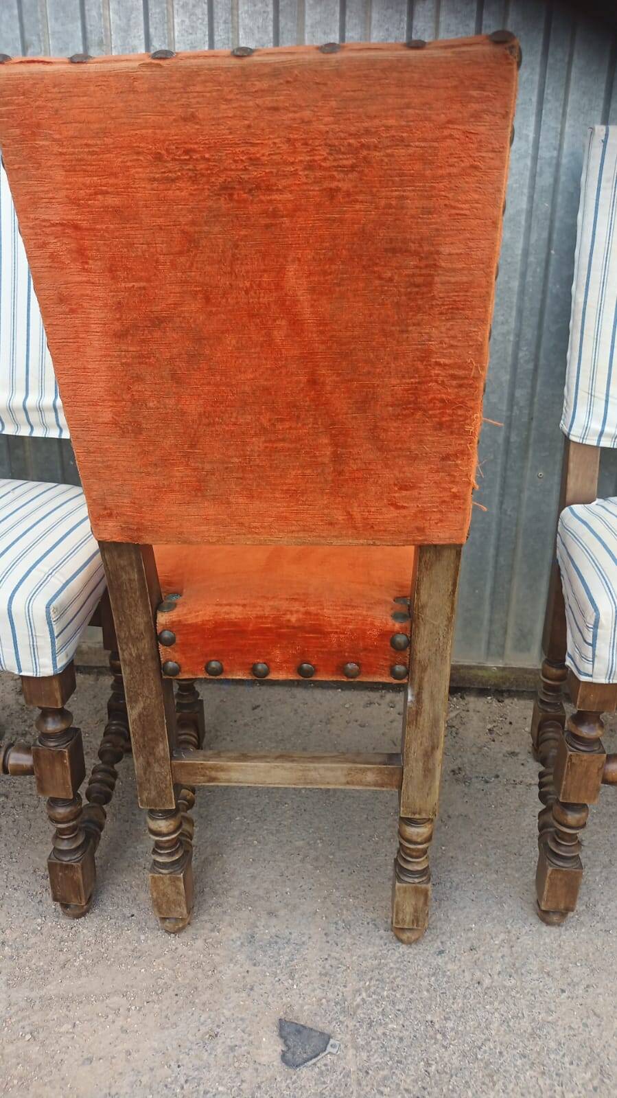 Wooden and upholstered chairs