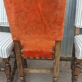Wooden and upholstered chairs