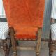 Wooden and upholstered chairs