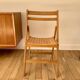 chaise pliante en bois de hêtre vintage années 70