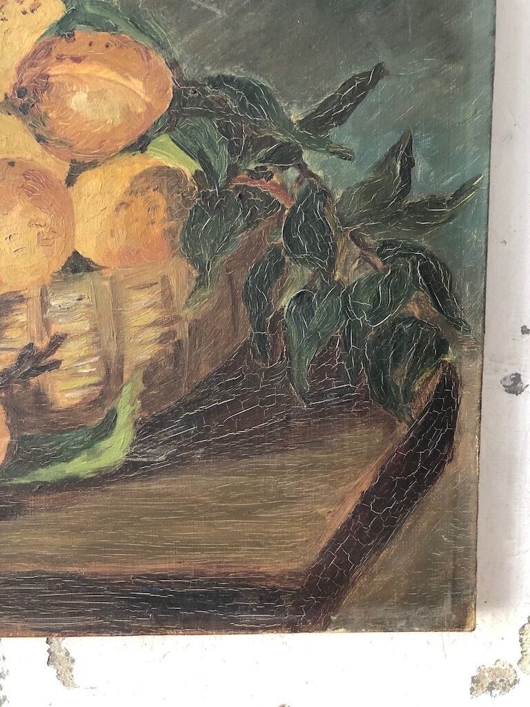 Orange oil canvas at the end of the 19th century