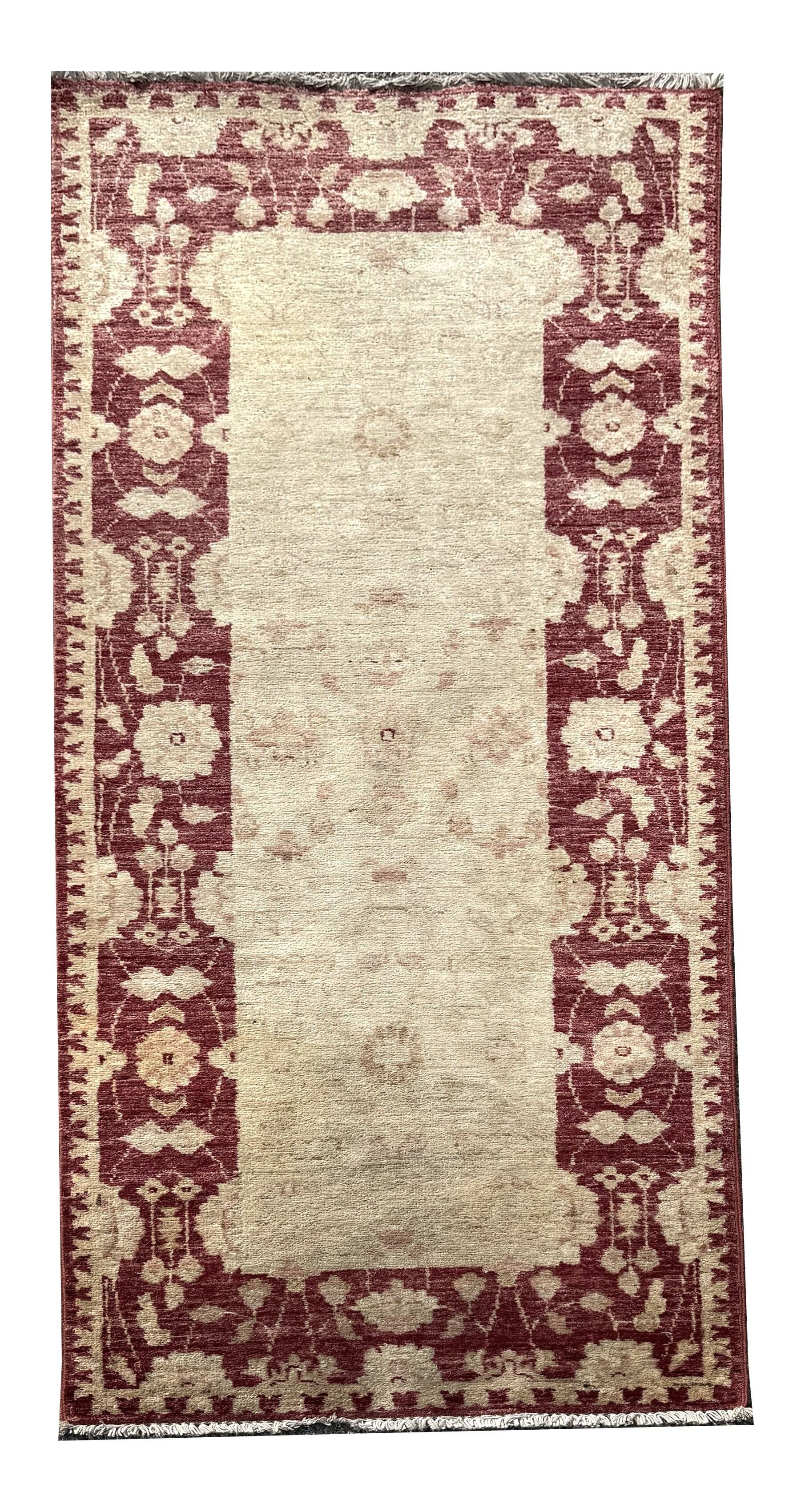 Afghan Chobi Ziegler hand-knotted rug: 2.14 x 0.79 metres